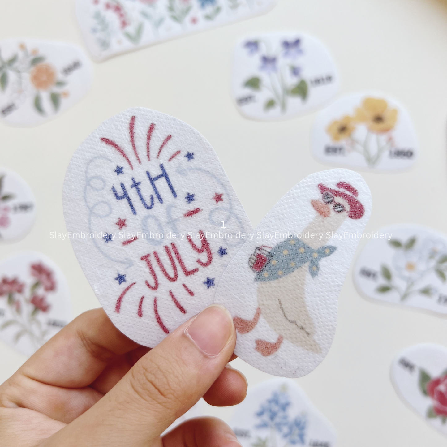 American Flora Embroidery Pattern For Beginner Easy To Use Stick and Stitch