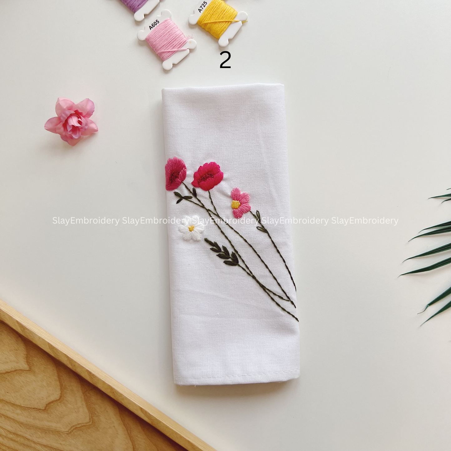 Meadow Muse Embroidered Linen Napkins – Elegant Floral Napkin – Rustic Wedding Table Decor Housewarming Gift, for Her or Hostess